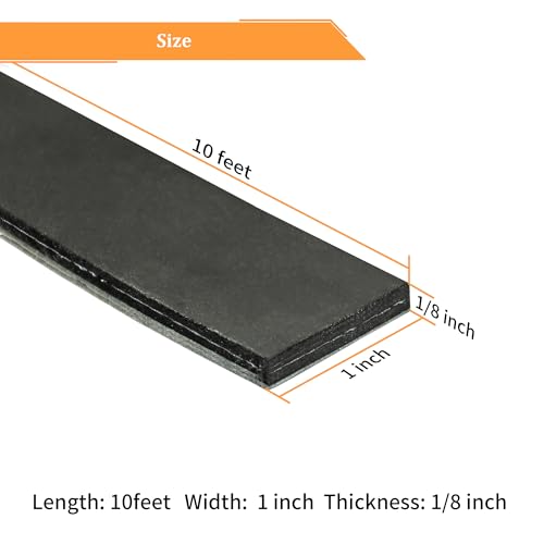 Adhesive Reinforced Solid Rubber Sheets (1" X 110" / .125" thick(Adhesive）)