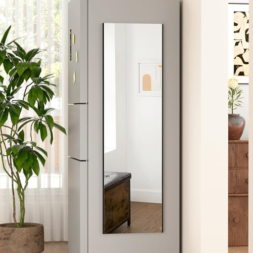 Magnetic No Drill Shatterproof NanoMirror (Black / 55"L x 16"W)