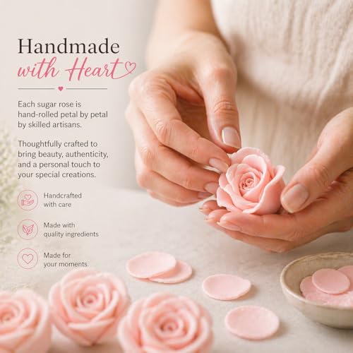 Edible Rose Topper (Blush Pink)