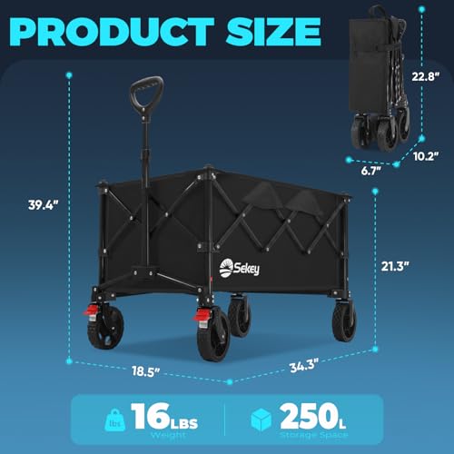 Collapsible Wagon (Black / 300lbs)