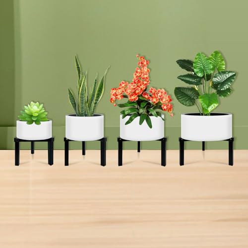 Three Legs Adjustable Metal Plant Stand for 5" (3 - Mini / Mini 3Legs Black 5-10")