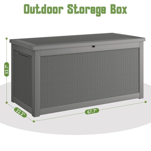 Outdoor Storage Box (Grey / 330 Gallon)
