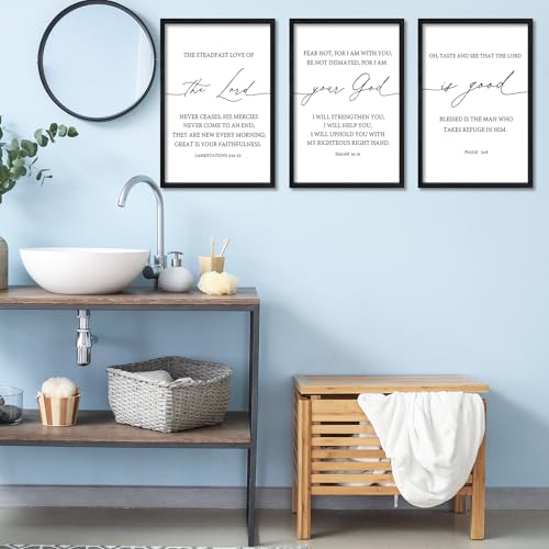Bible Verses Wall Decor The Lord Your God Is Good 24"X16" Black (24"L x 16"W / The Lord Your God Is Good (Black))
