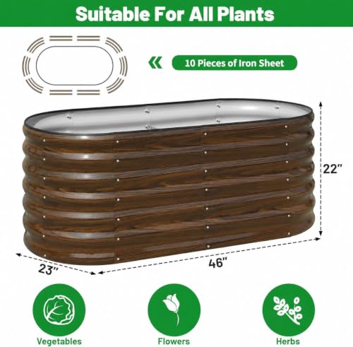 Galvanized Steel Raised Garden Bed Kit