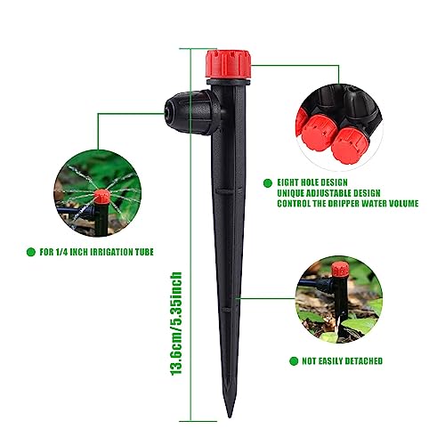 50 Pcs 360° Adjustable Drip Irrigation Spray Emitters (50 Count)