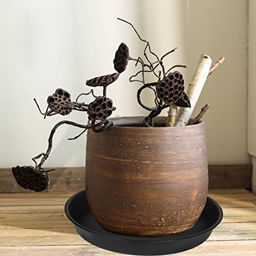 4 Pack of 20 21 inch Plant Saucer Round (21" (4 pack) / Black)