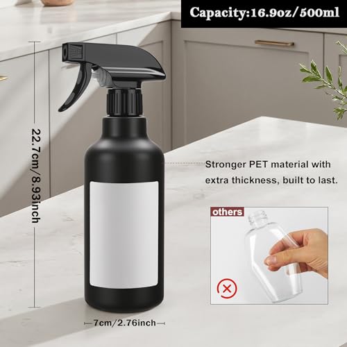 Spray Bottles 16.9oz (Black)