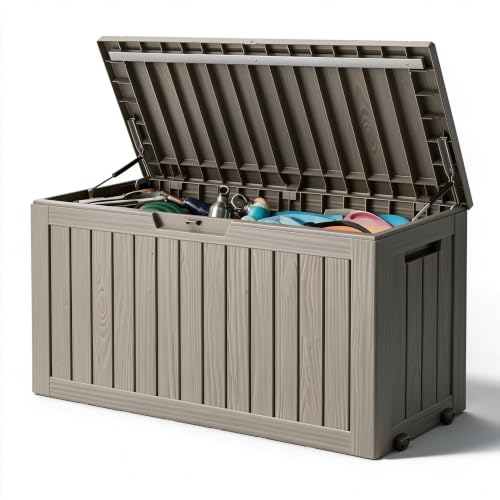 91 Gal Deck Box (91 Gallon / Striped Grey)