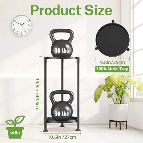 2 Tier Plant Stand Indoor Outdoor (Matte Black / 2 Tiers)
