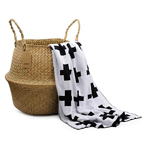 Large Woven Seagrass Belly Basket for Plant (XXL (12" D x 14" H) / Natural)