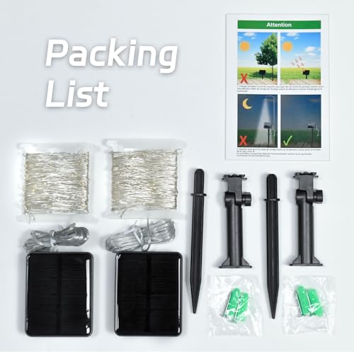Solar Fairy Lights Green Outdoor Waterproof (2 Count)