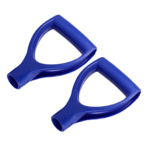 2Pcs D Grip Shovel Handle Replacement (Blue)