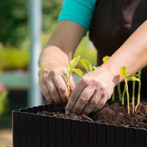 Corrugated Metal Garden Edging (Black)