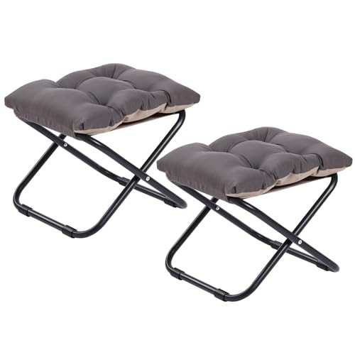 Folding Ottoman (Dark Grey Set)