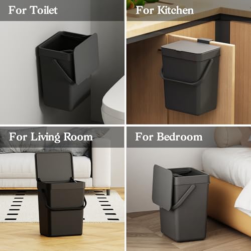 Countertop Compost Bin (Black / 5L-Slide)