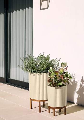 Demi Series Raised Duo Planters (Sand/Brown / Bundle)