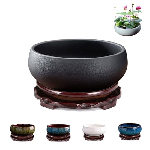 Lotus Bowl Planter (Black)