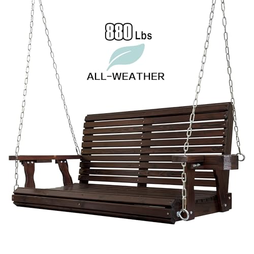 Wooden Porch Swing 2 (Rustic / 4.5 FT Extra Large)