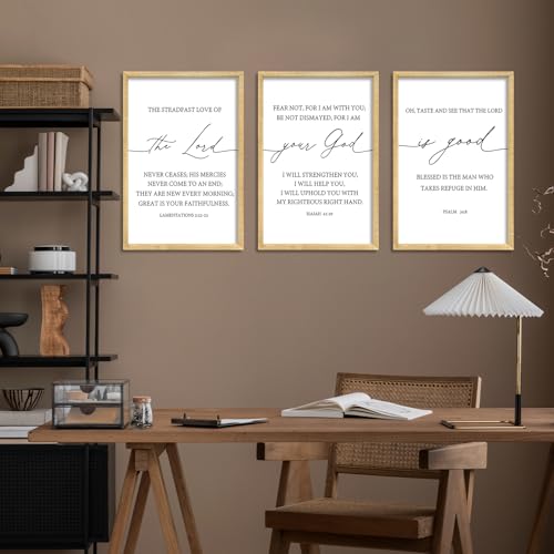 Bible Verses Wall Decor The Lord Your God Is Good 24"X16" Wood (24"L x 16"W / The Lord Your God Is Good (Wood))