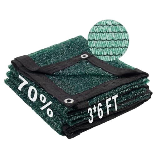 Shade Cloth for Garden (3FTx6FT / 70% Shade-Dark Green)