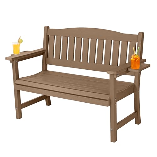 2 Person HIPS Outdoor Benches (1 Pack / Brown)
