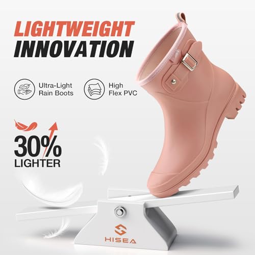 Women's Waterproof Short Rain Boots Ankle Rubber Garden Shoes