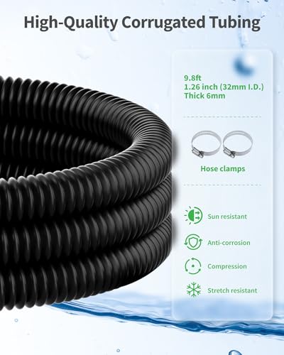 Pond Waterfall with 63W DC 1600GPH Pond Pump (Up to 4200 Gallons)