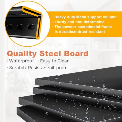 Book Shelf Metal Book Shelf (4-Tier 54''Hx45''Wx16''D)