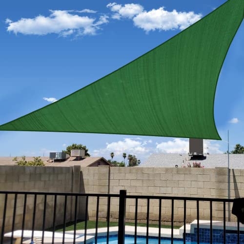 20'X20'X20' Sun Shade Sail Dark Green Curved Triangle (Dark Green / 20'X20'X20'custom)