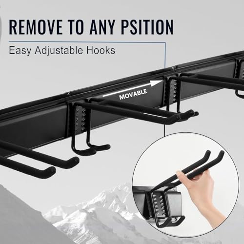 Wall Mount Tool Storage Rack (Black / 36 Inch)
