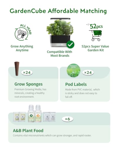 52pcs Hydroponics Pods Kit Compatible with AeroGarden (52pcs)