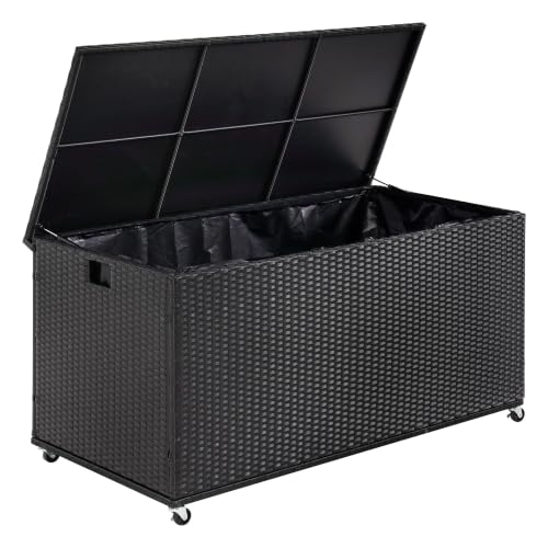 Sundale 170 Gallon Oudoor Deck Box (Black / 170 Gallon)