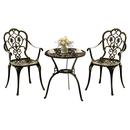 Patio Bistro Set of 2 (Butterfly / Golden Bronze)