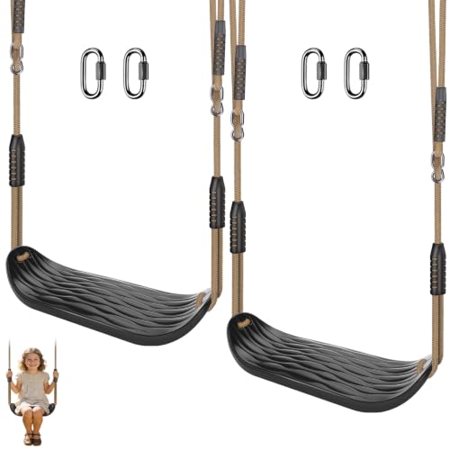 Black Heavy Duty Swing Seat Non (Black U-shape Swing (2 Pack))