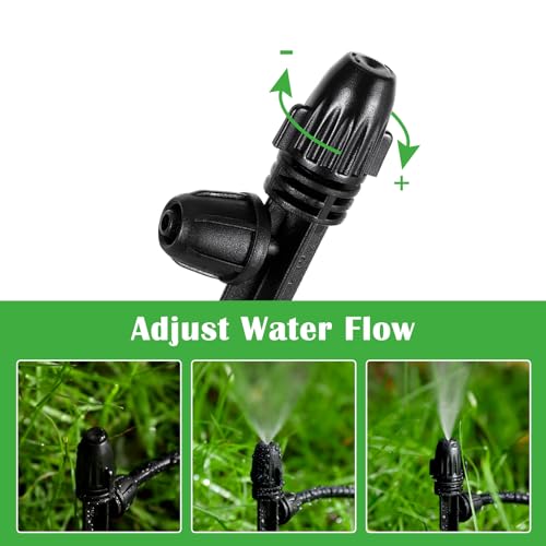20 Pcs 360° Adjustable Drip Irrigation Misting Spray Emitters (20 Count)
