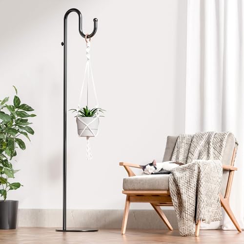 74" Shepherds Hook Stand (Black)