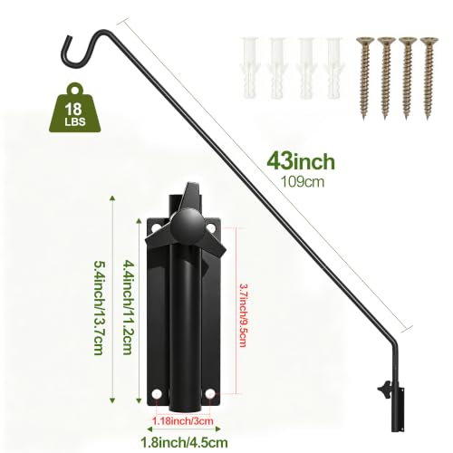 Heavy Duty Extended Reach Wall Mounted Deck Hook Wall Pole