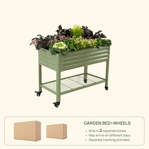 Rolling Elevated Raised Garden Bed