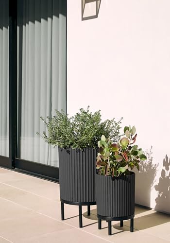 Demi Series Raised Duo Planters (Black/Black / Bundle - 2 Pack)