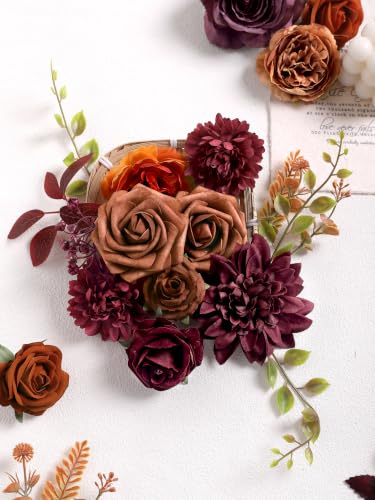 Fall Artificial Flowers (Burgundy)