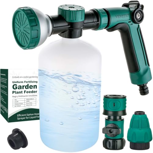 8 Dial Hose Attachment Spray Gun for Liquid Fertilizer (Garden Feeder Pro (34 oz))