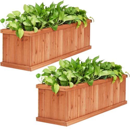 Raised Garden Bed Set of 2 (Orange / 40"x12"x12")