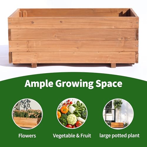 Raised Garden Beds Outdoor (Brown / W31.5X D15.75X H12.6in)