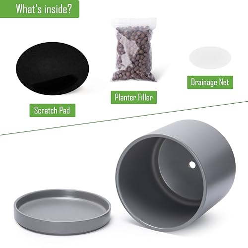 3 Pack Ceramic Pots & Saucers (3 Count)