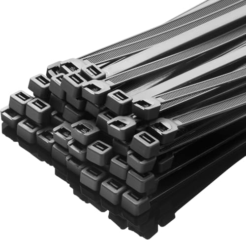 8 Inch Black Zip Ties Heavy Duty 250 Pack (8 inch(250 Pack) / Black)