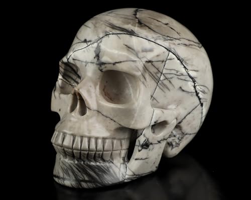 5.0" Black Picasso Crystal Skull (Skullis 5.0" Black Picasso 38)