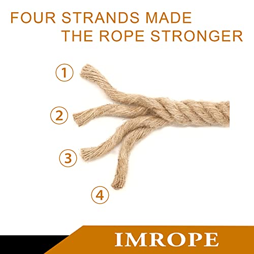 2 Inch x 50 Ft Natural Jute Rope (50 Foot)