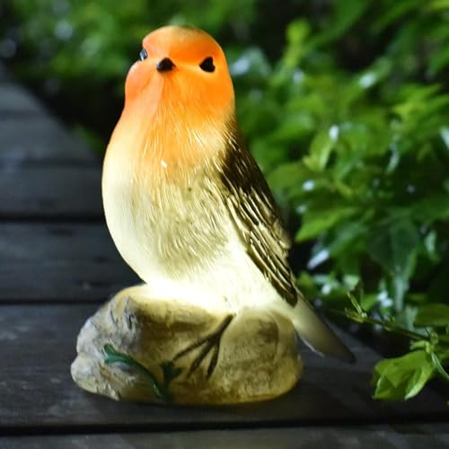 Solar Bird Garden Statue with Lights