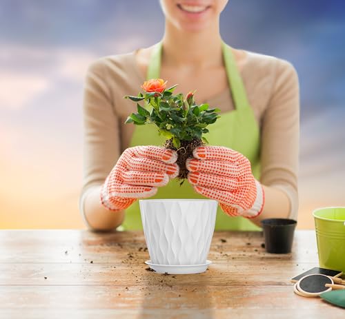 5 Inch Planter Pots (White / 5inch)