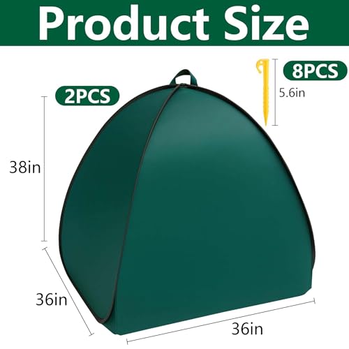2 Pcs Pop Up Shrub Covers Frost Protection Tent (36 x 36 x 38 inch)